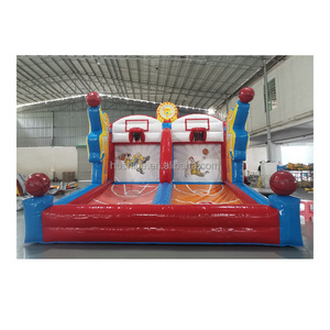 interactive sport backyard games Fast-paced Carnival Competitive Shooting Stars Inflatable Game Basketball Shoot Out Game