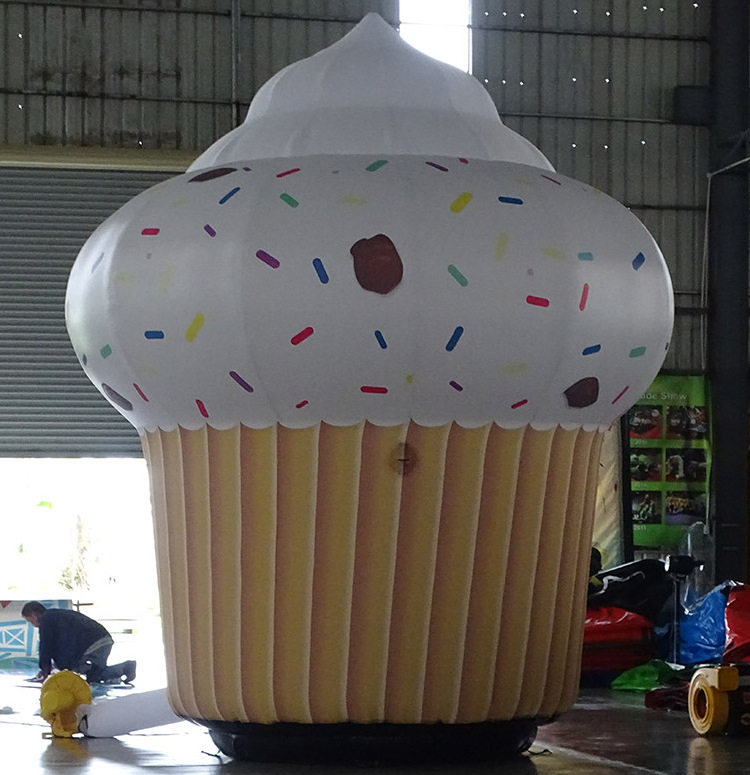 Shopping mall inflatable cupcake model party decoration inflatable candy cake for advertising