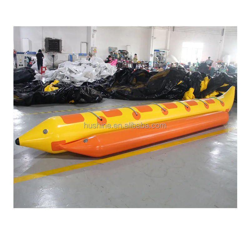 customized  8 10 12 person banana inflable Water Sports inflatable flying fish banana boat inflatable banana boat