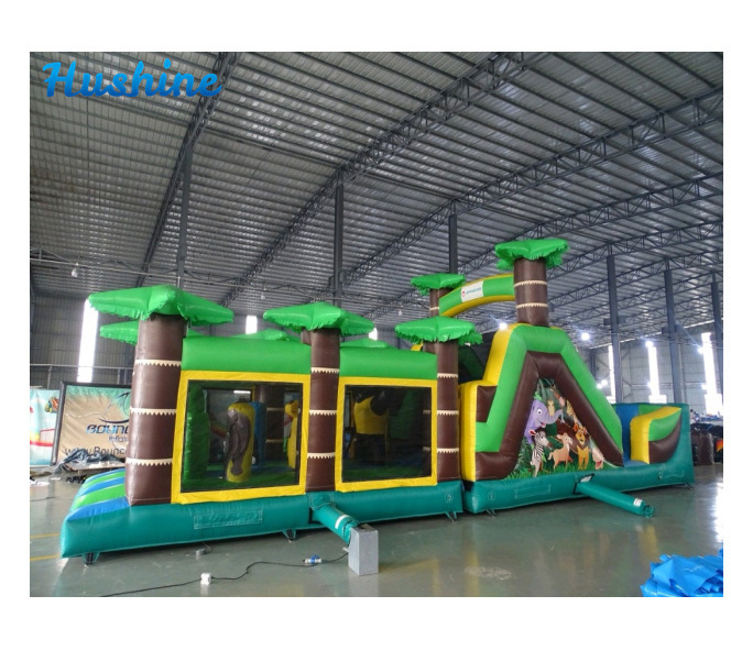 Novel Design 39ft Waterproof Scratch Resistant Jungle giant inflatable obstacle course