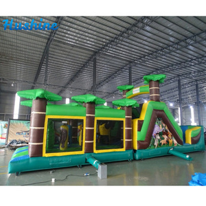 Novel Design 39ft Waterproof Scratch Resistant Jungle giant inflatable obstacle course