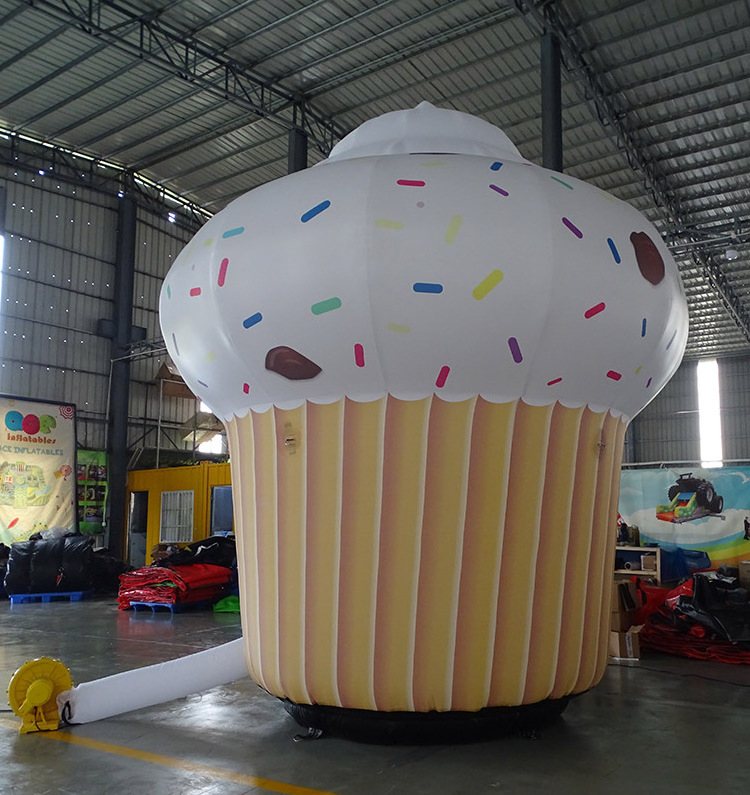 Shopping mall inflatable cupcake model party decoration inflatable candy cake for advertising