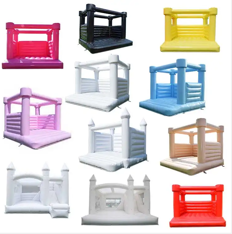 wedding outdoor jumper bouncing combo trampoline kids white commercial jumping bouncer bouncy castle inflatable bounce house