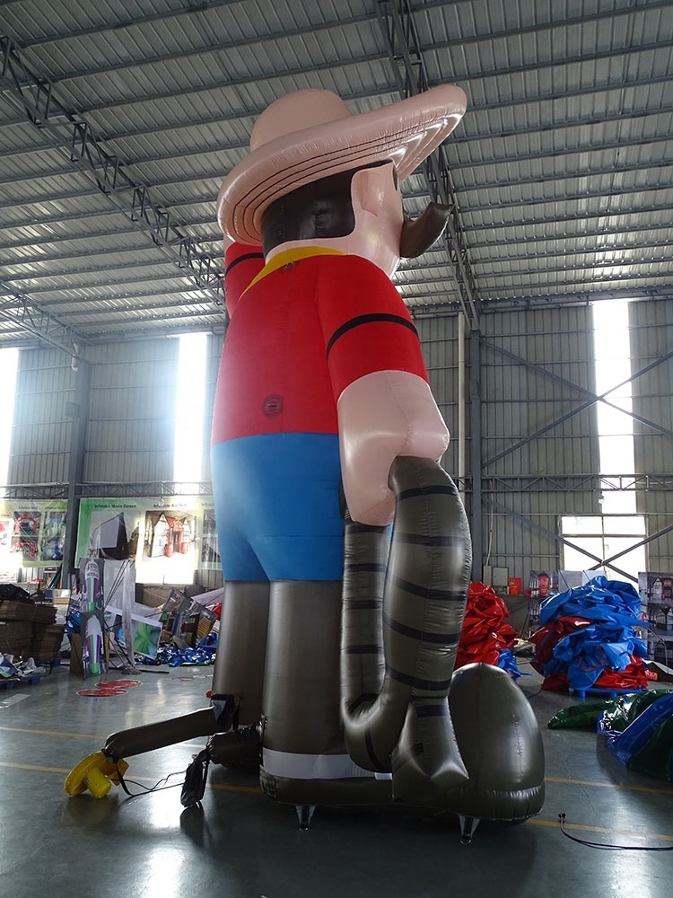 Factory price giant inflatable cowboy model for advertising promotion