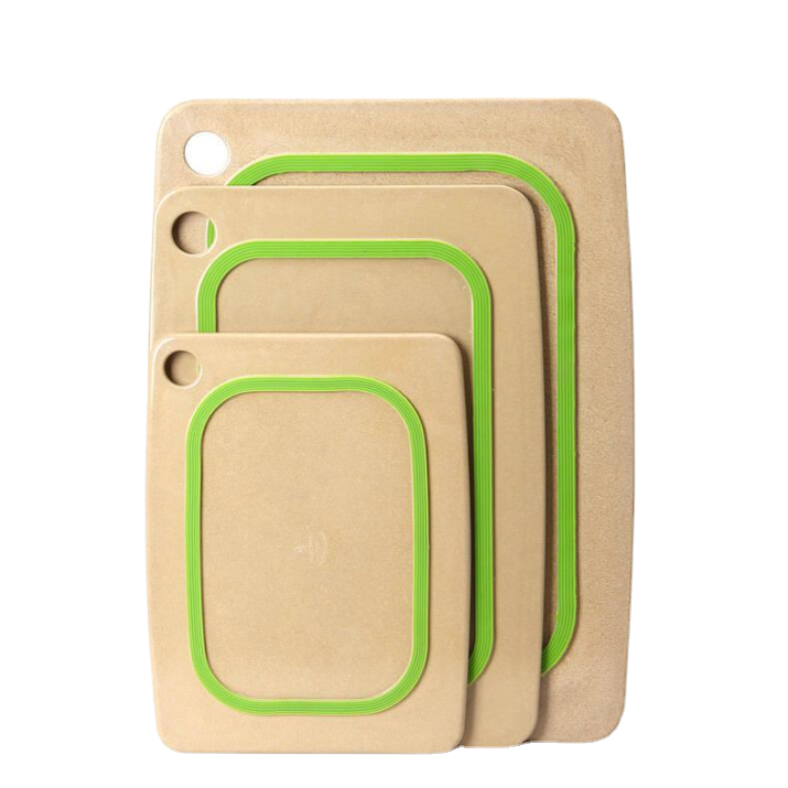 Eco friendly bamboo chopping board biodegradable kids rice husk kids healthy cutting board