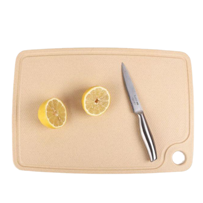 Eco friendly bamboo chopping board biodegradable kids rice husk kids healthy cutting board