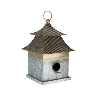 High Quality Garden Decor Galvanized Garden Pet House Hut Shape Large Size Galvanized Bird Cage and Shelter for Birds