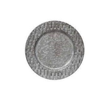 Top Selling Metal Charger Plates Galvanized Indian Handcrafted Round Shape Metal Charger Plates