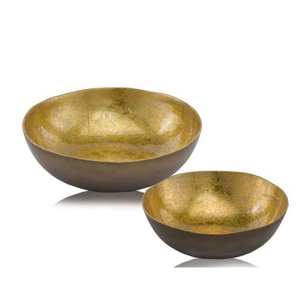 Tableware Decorative Serving Bowl Gold Antique Finished Mixing Bowls For Kitchen Hotel Dinner Party Table Decoration