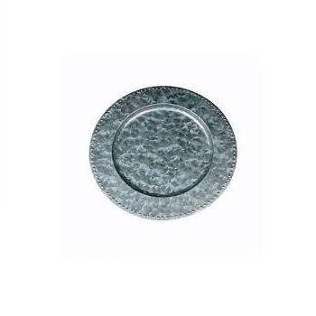 Top Selling Metal Charger Plates Galvanized Indian Handcrafted Round Shape Metal Charger Plates