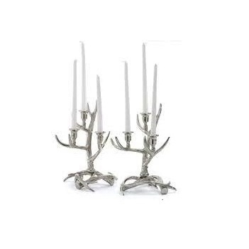 Home Decorative Candelabra Hotels And Resort Candle Stand Aluminium Metal Votive Holder High Standard Quality