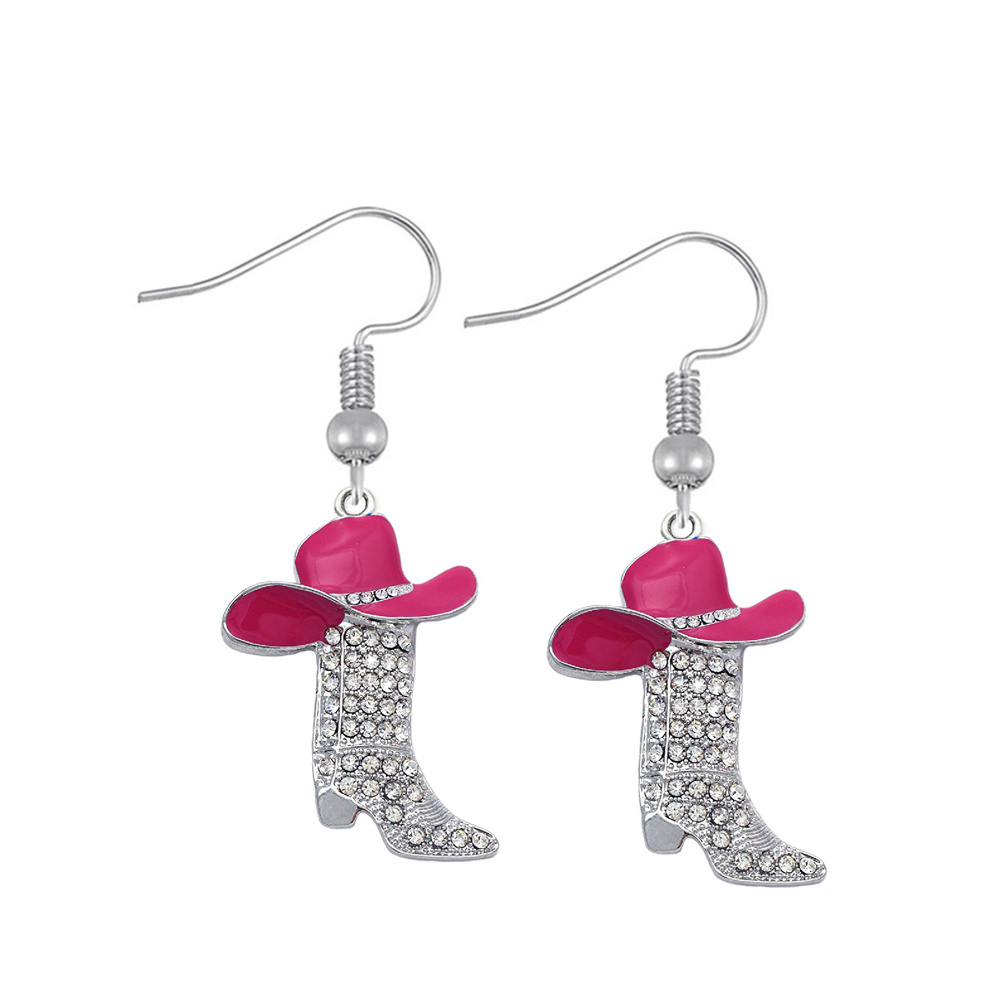 Husuru Jewelry Custom Made Western Country Cowboys Hats and Boots Charms Earring For Girls or Boys