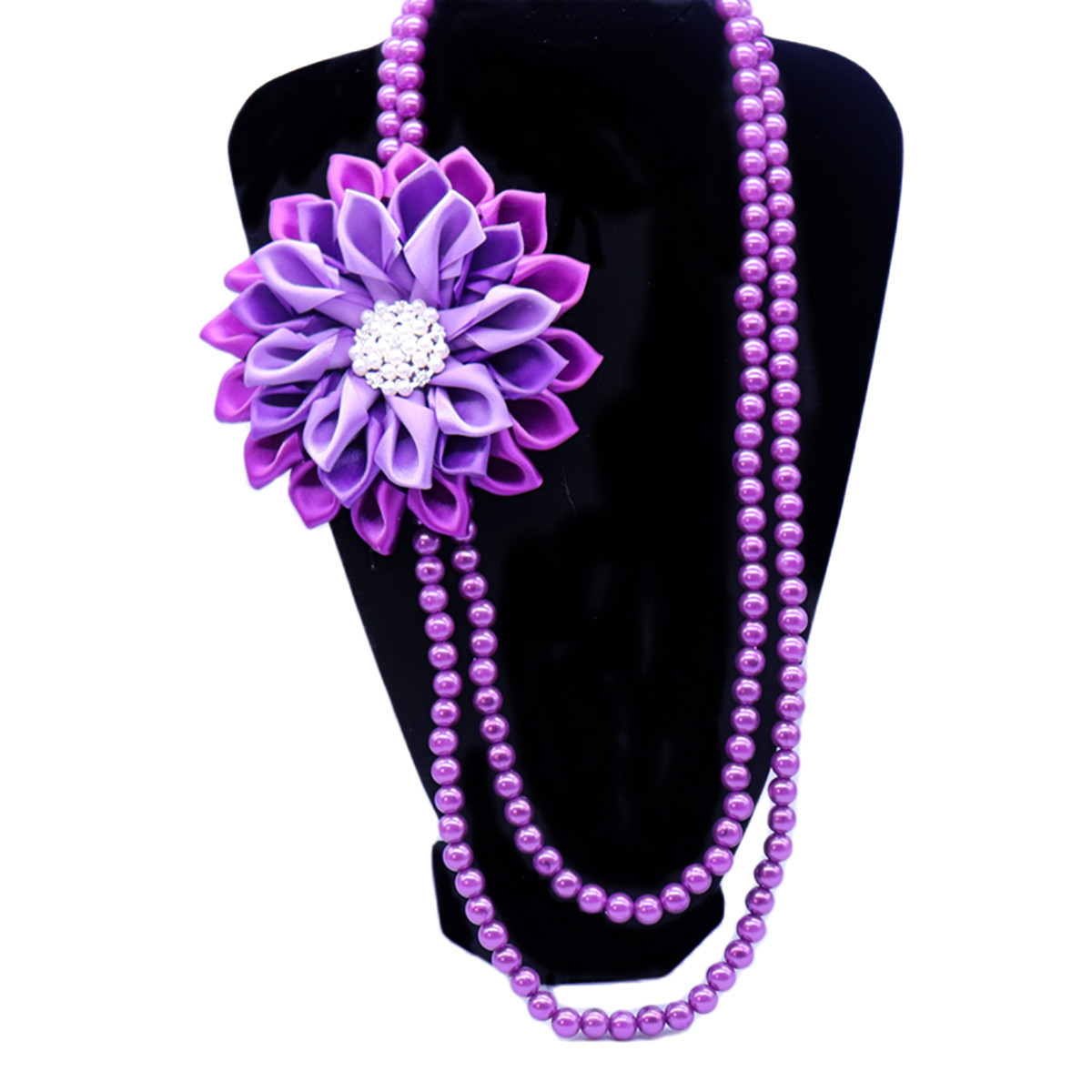 Greek Delta Sigma Theta Inspired Dainty Violet Flower Pin Decorated Soror DST Purple Chain Making Women Necklace