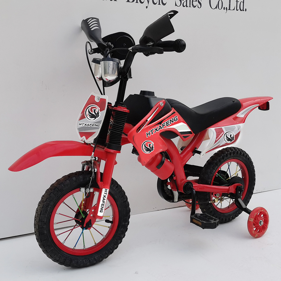 Factory cheap price small motorcycles bicycle for children hot sale 12 14 16 inch kids dirt bike with training wheels