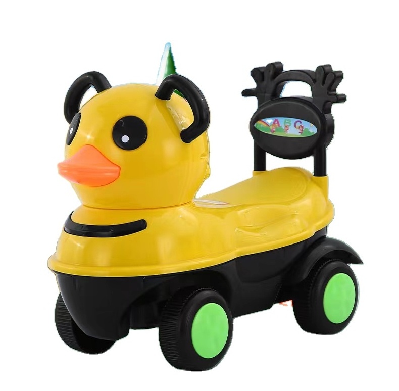 Good Quality Lovely Toy Car Kids Ride on Toy Plastic  yellow duck Ride on Car with Music and Light children sliding car