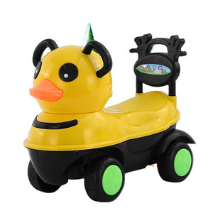 Good Quality Lovely Toy Car Kids Ride on Toy Plastic  yellow duck Ride on Car with Music and Light children sliding car