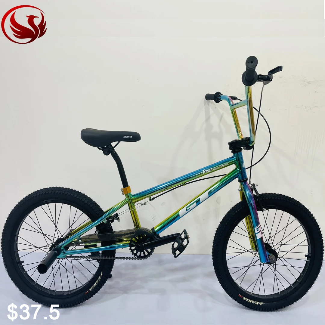 factory custom plating color oilslick stunt bmx chromoly bike bicycle,bicicleta bmx bike 20 inch freestyle bicycle