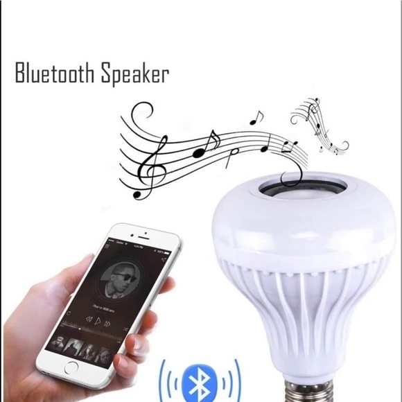 LED Light Bulb with Integrated Bluetooth Speaker 12W LED RGB Colorful Music Light Bulb Speaker