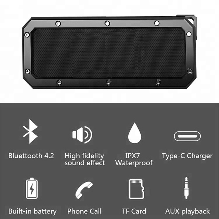 Wholesale 40W IPX7 Waterproof Wireless Bluetooth Loudspeaker Box Best New Portable Music Speakers with rechargeable battery