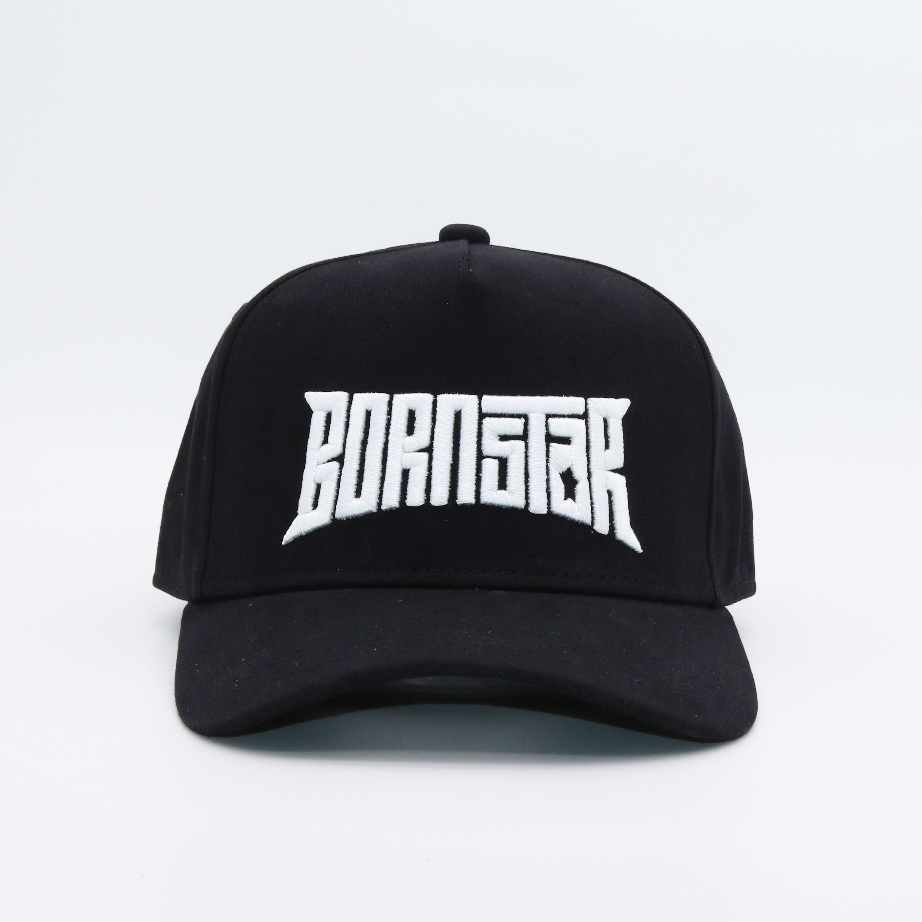 Wholesale Cap Manufacturer Custom 5 Panel Curved Brim Structured Baseball Ball Cap With Logo Black Plain Cap for Men and Women