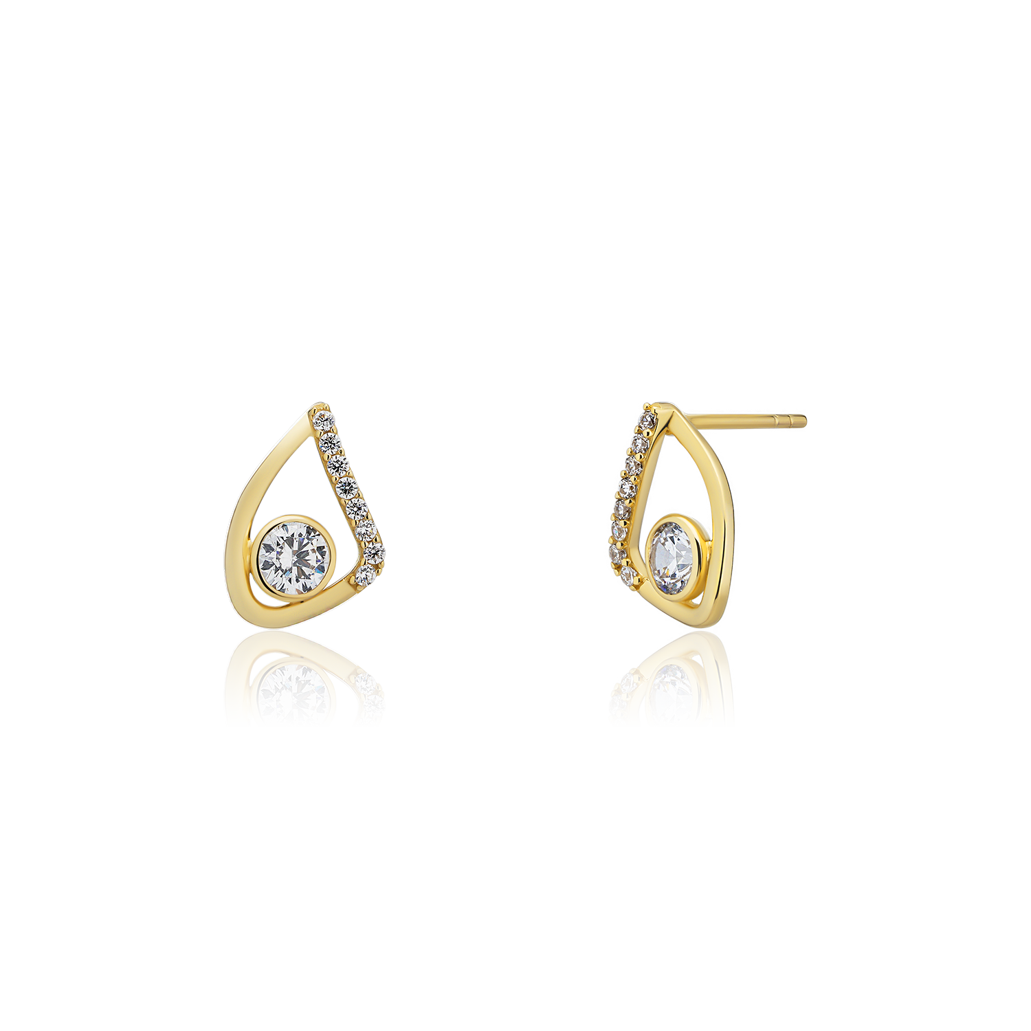 Luxury Earrings 14k Gold Jewelry Wholesale Stud Earrings SOLID GOLD Korean Design HTJ Vietnam 10K Gold Earrings Jewelry