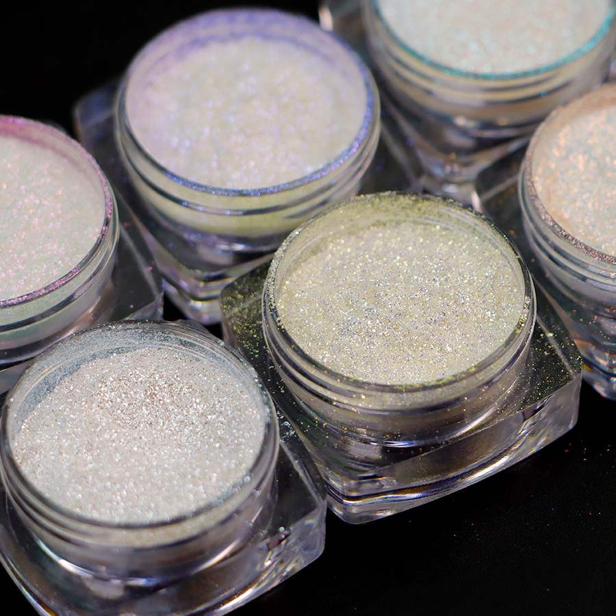 Wholesale Diamond glitter Iridescent Diamonds Pigment Mica Powder For Nails Polish Eyeshadow Makeup