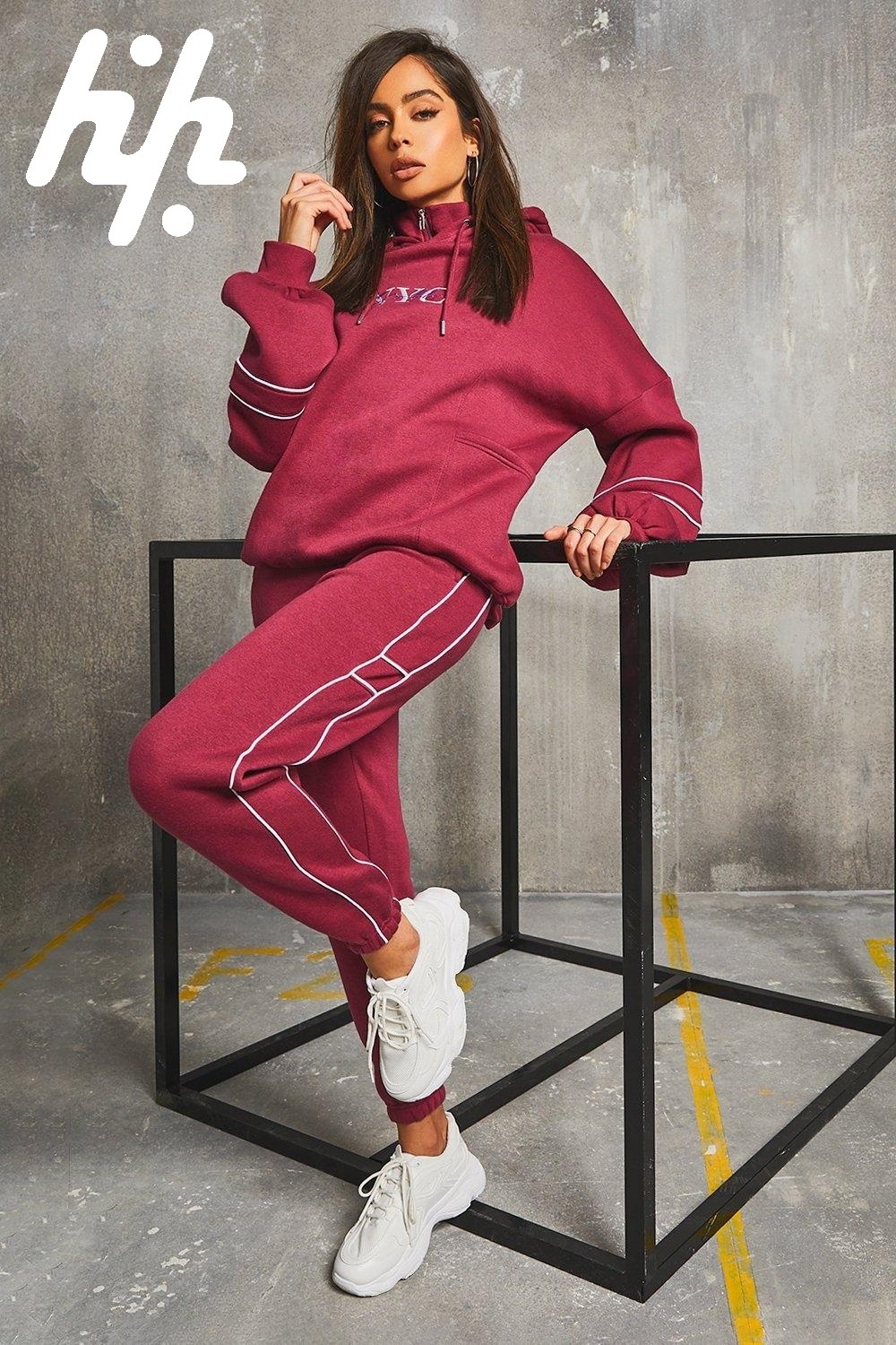 maroon sweatsuit for women New Arrivals tracksuits clothing manufacturers street new season Long Sleeves tracksuits