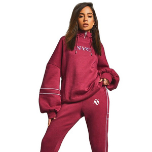 maroon sweatsuit for women New Arrivals tracksuits clothing manufacturers street new season Long Sleeves tracksuits