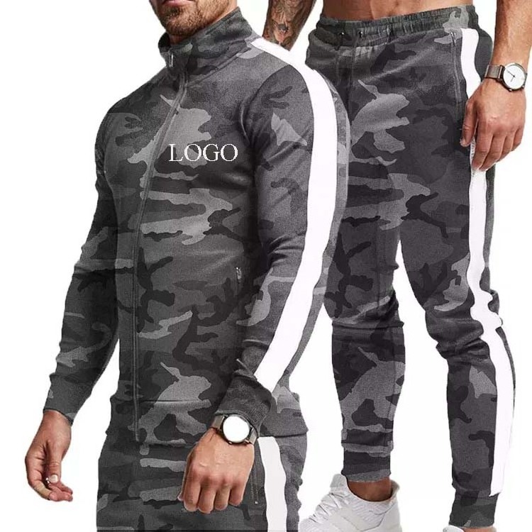 Men's High Quality Slim Fir Gym Wear Tracksuit Custom Logo Striped Zipper Jogger Set Premium Sweat suit By Huzaifa Products