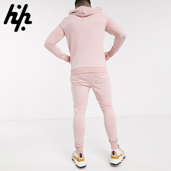 Casual Top fashion trendy tracksuits custom pink tracksuit men  sweat suit( Manufactured by Huzaifa Products )