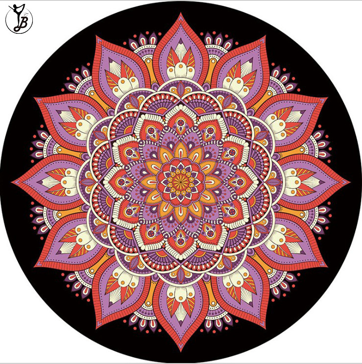 Custom Print Round Yoga Mat Circle Exercise mat