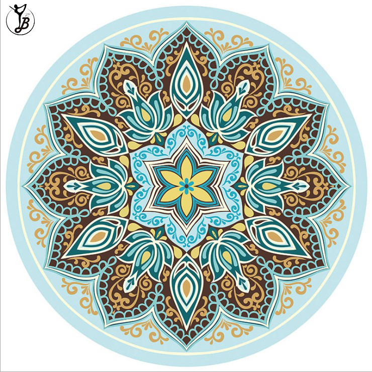 Custom Print Round Yoga Mat Circle Exercise mat