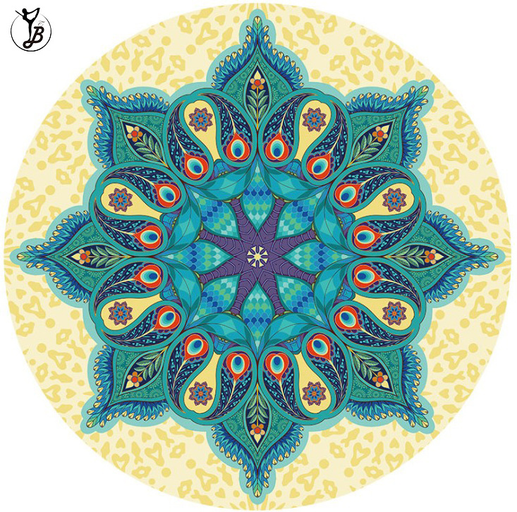 Custom Print Round Yoga Mat Circle Exercise mat