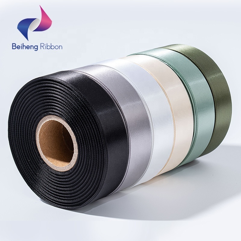 25mm 100% polyester satin ribbon 100yards single faced 1-1/2 satin ribbon 4cm