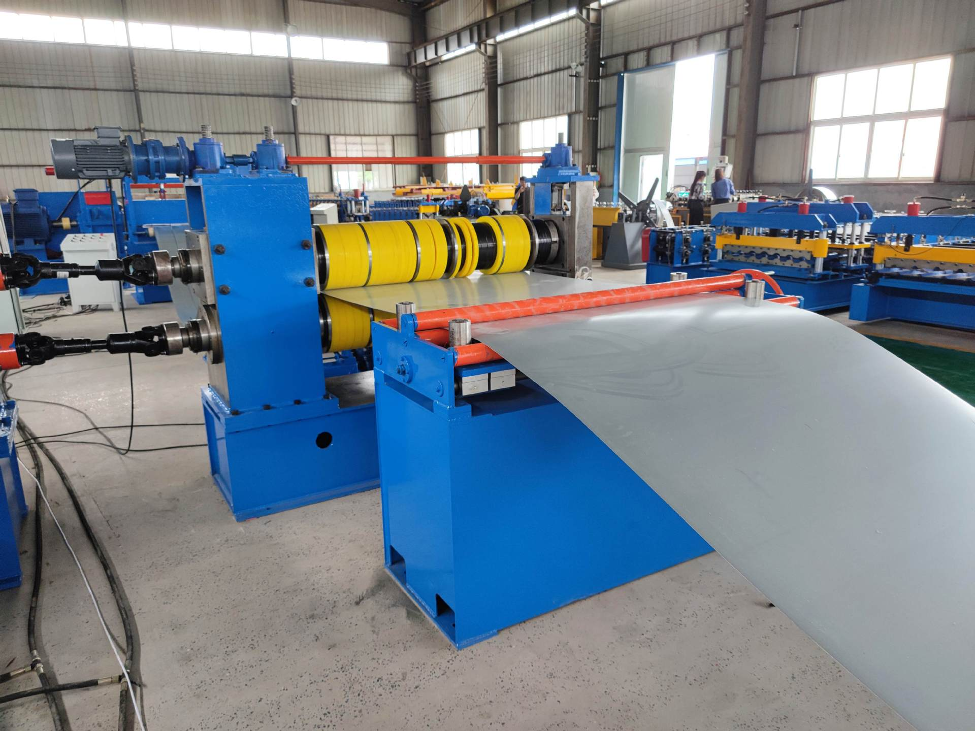 Automation 2x1250 Steel Coil Cold Rolled Steel Galvanized Sheet Metal Mini Slitter Rewinder Steel Coil slitting Line Machine