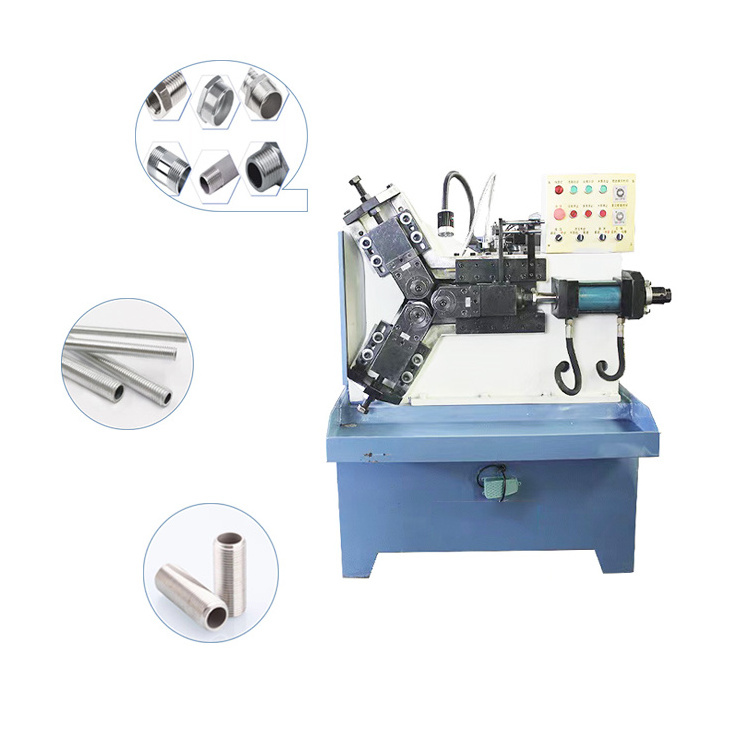 Fully Automatic Pipe Nipple Small Hydraulic Circular Three Axis Thread Rolling Knurling Machine