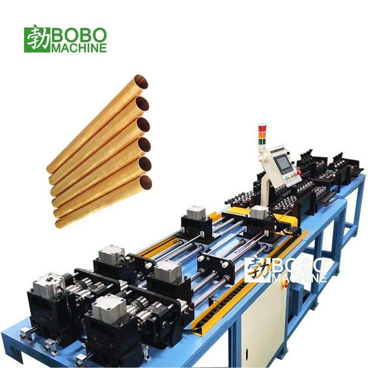 copper stainless steel four tubes / tube pipe straightening cutting making machine