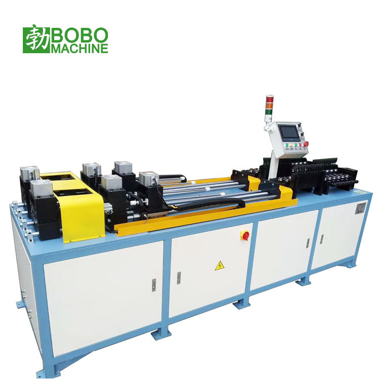 copper stainless steel four tubes / tube pipe straightening cutting making machine