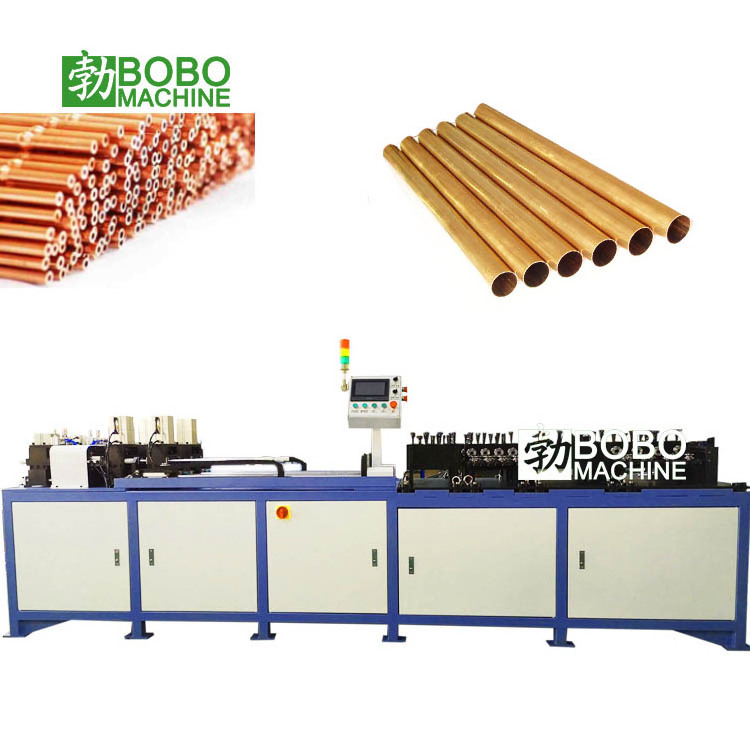 copper stainless steel four tubes / tube pipe straightening cutting making machine