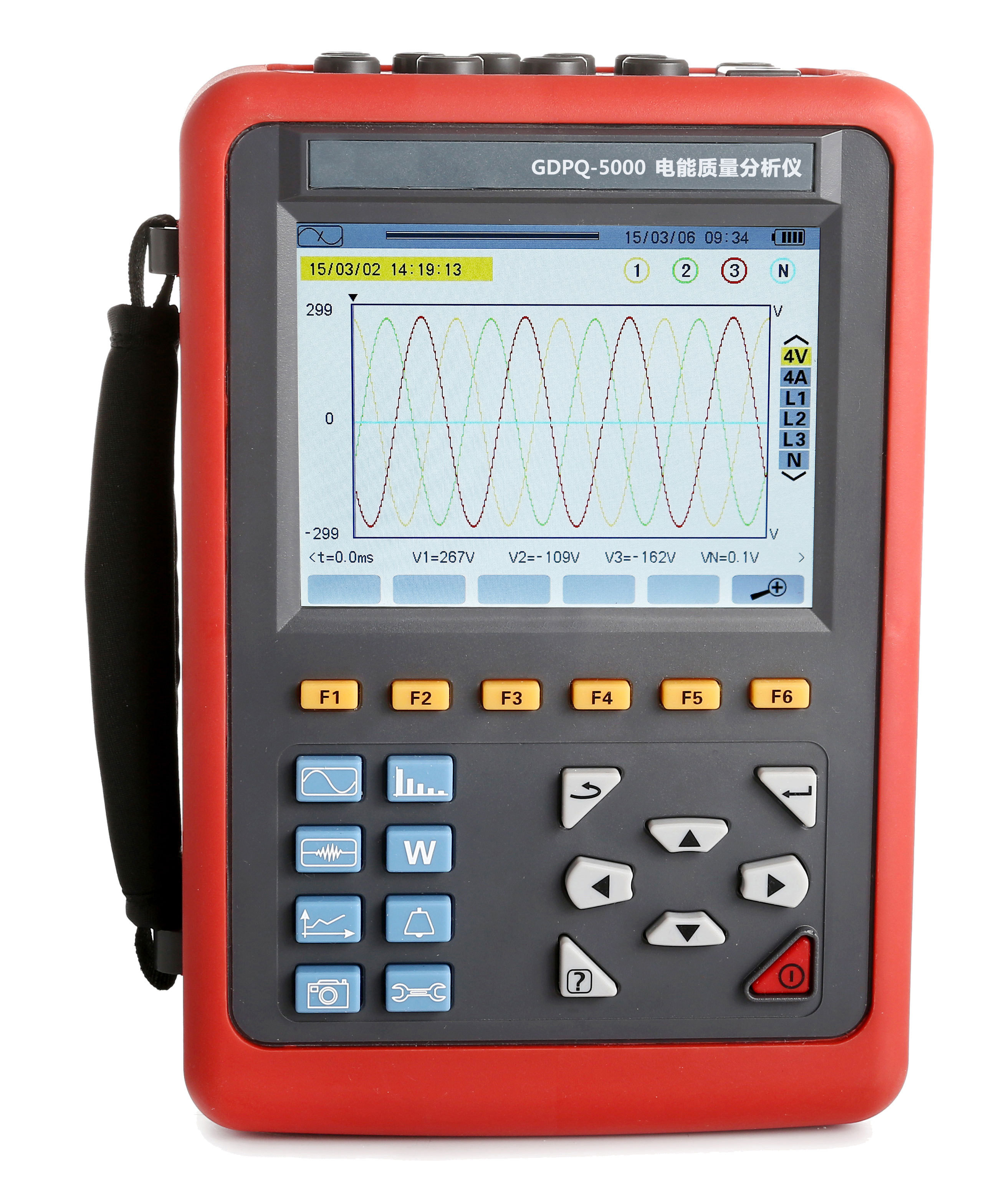 HVHIPOT GDPQ-5000 Electric Power Quality Analyzer Portable Power Tester