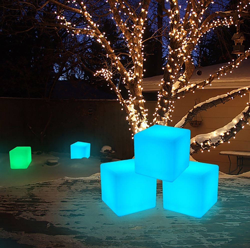 Classic Cube LED Lamp L20*W20*H20 Waterproof Ice Cube LED Lighting Bedside LED Night Light