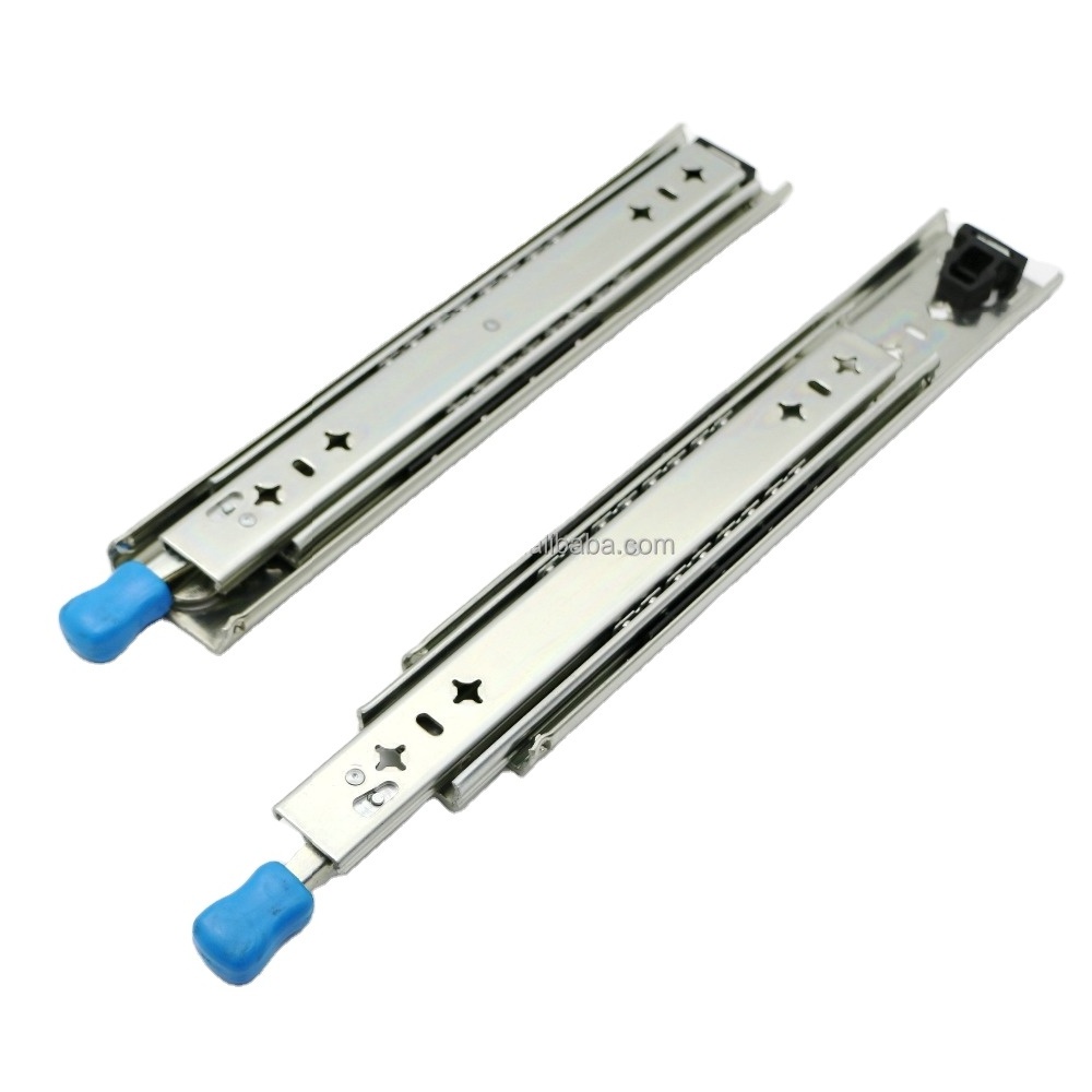 53mm Self locking furniture drawer slides guide rails