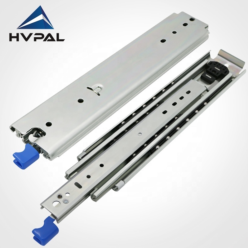 HVPAL drawer runner rail handles with locking function  undermount concealed locking drawer slide