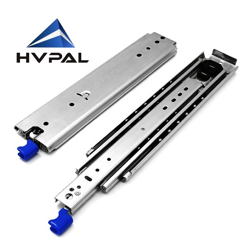 HVPAL drawer runner rail handles with locking function  undermount concealed locking drawer slide