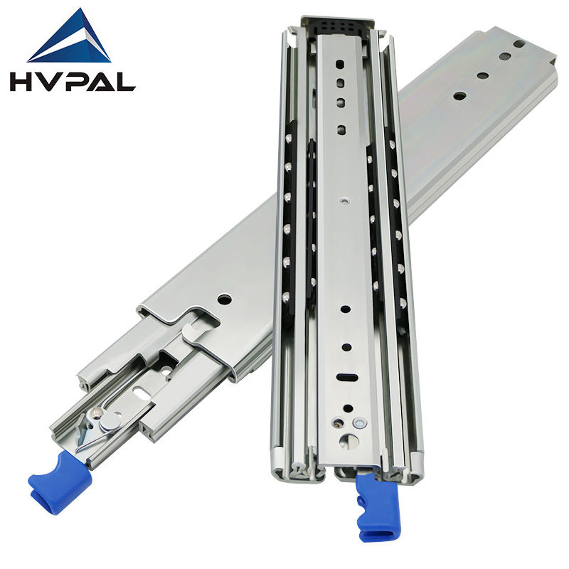 2024 new products Hvpal 227kg Load Rating With Lock Function Full Extension Drawer Rail Triple Fold Heavy Duty Slide