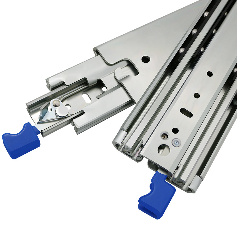 2024 new products Hvpal 227kg Load Rating With Lock Function Full Extension Drawer Rail Triple Fold Heavy Duty Slide