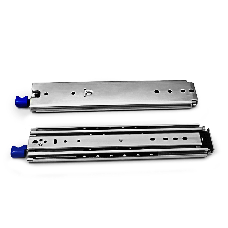 Hvpal 227KG 76 mm Direct Deal Ball Bearing Locking Drawer Slide Side Mounting Locking Drawer Slide Heavy Duty Drawer Slides