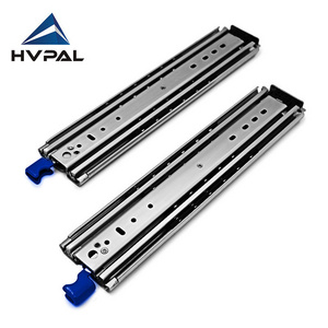 Hvpal 227KG 76 mm Direct Deal Ball Bearing Locking Drawer Slide Side Mounting Locking Drawer Slide Heavy Duty Drawer Slides