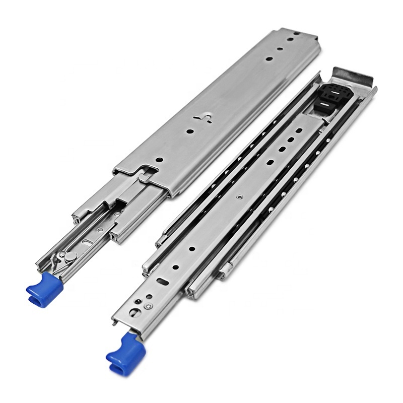 76 mm Heavy Duty Lock Fridge Drawer Sliding Ball Bearing Telescopic Channel Drawer Slide