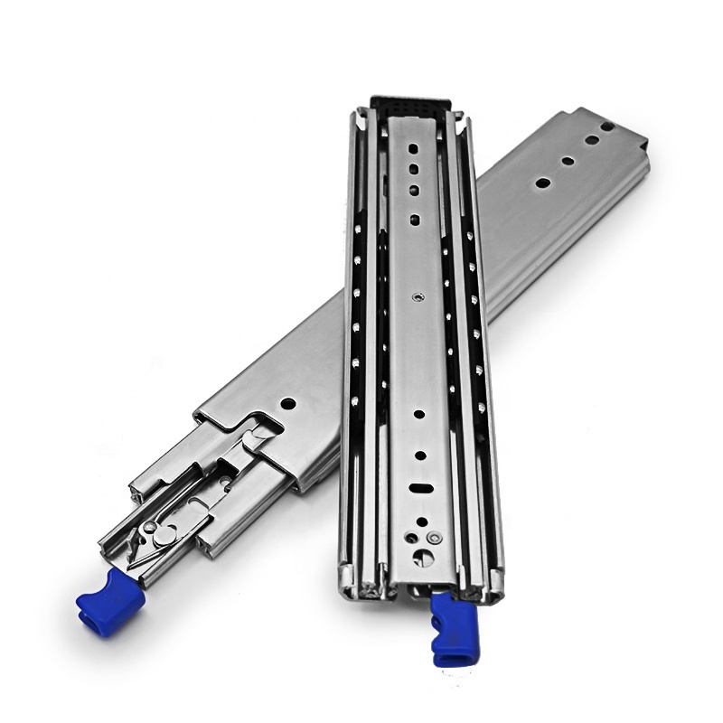 Length 550mm 227kgs 3 Fold Full Extension Heavy Duty Drawer Slide with Locking System for  Camper Trailer